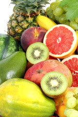 Frutta esotica con frutta fresca