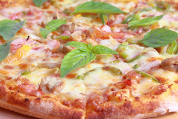 Pizza close up for background