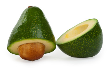 Avocados isolated on a white background