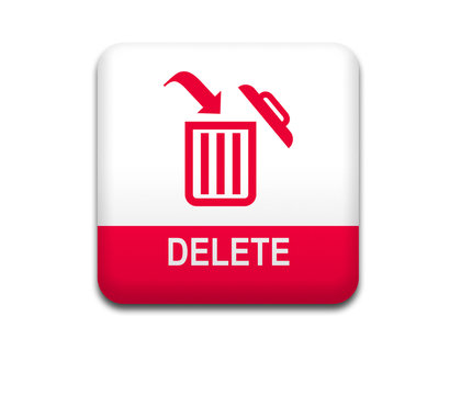 Boton cuadrado blanco DELETE
