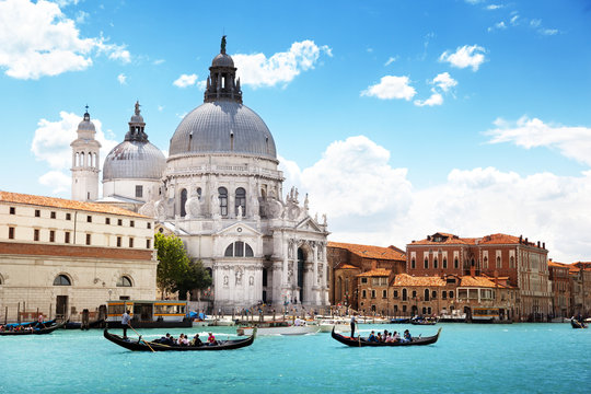 Fototapeta Grand Canal and Basilica Santa Maria della Salute, Venice, Italy