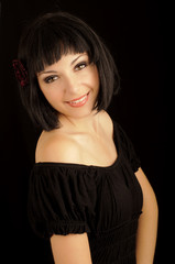 Fototapeta premium Pretty girl with bob hairstyle