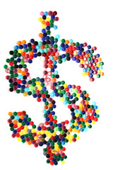 dollar symbol from color caps