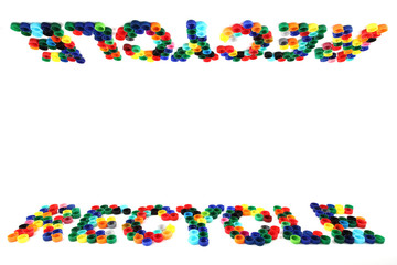 recycle symbols from the color caps