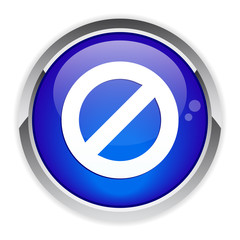 prohibited button forbidden icon.
