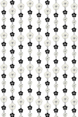 textured silver flowers