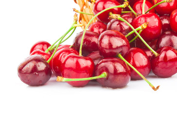 Cherries in basket