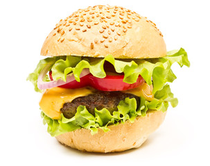 hamburger  isolated on white background