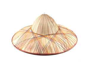 Vietnamese straw hat isolated on a white background