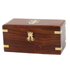 wooden box isolated on white background