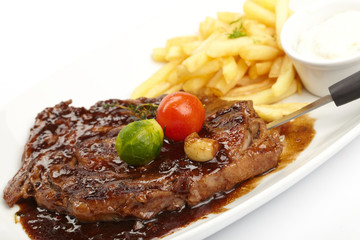 steak with French Fries