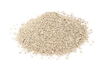 Clumping Clay Cat Litter Isolated on White Background