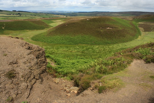 eroded hills in yorkshire moors