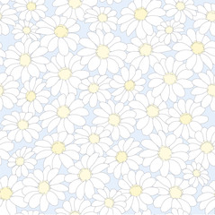 abstract floral background with camomiles