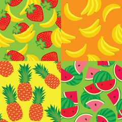 vector seamless pattern of fruit
