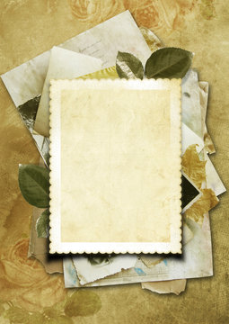Stack of old papers as a background for your photo