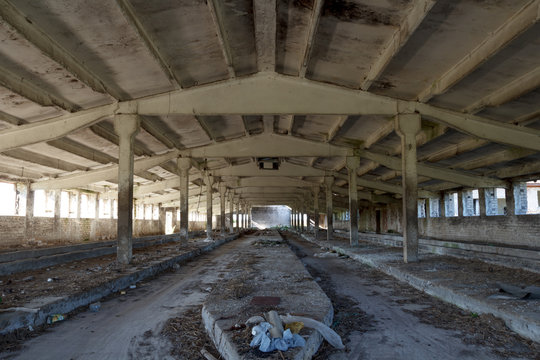 abandoned industrial building interior