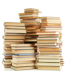 old books isolated on white