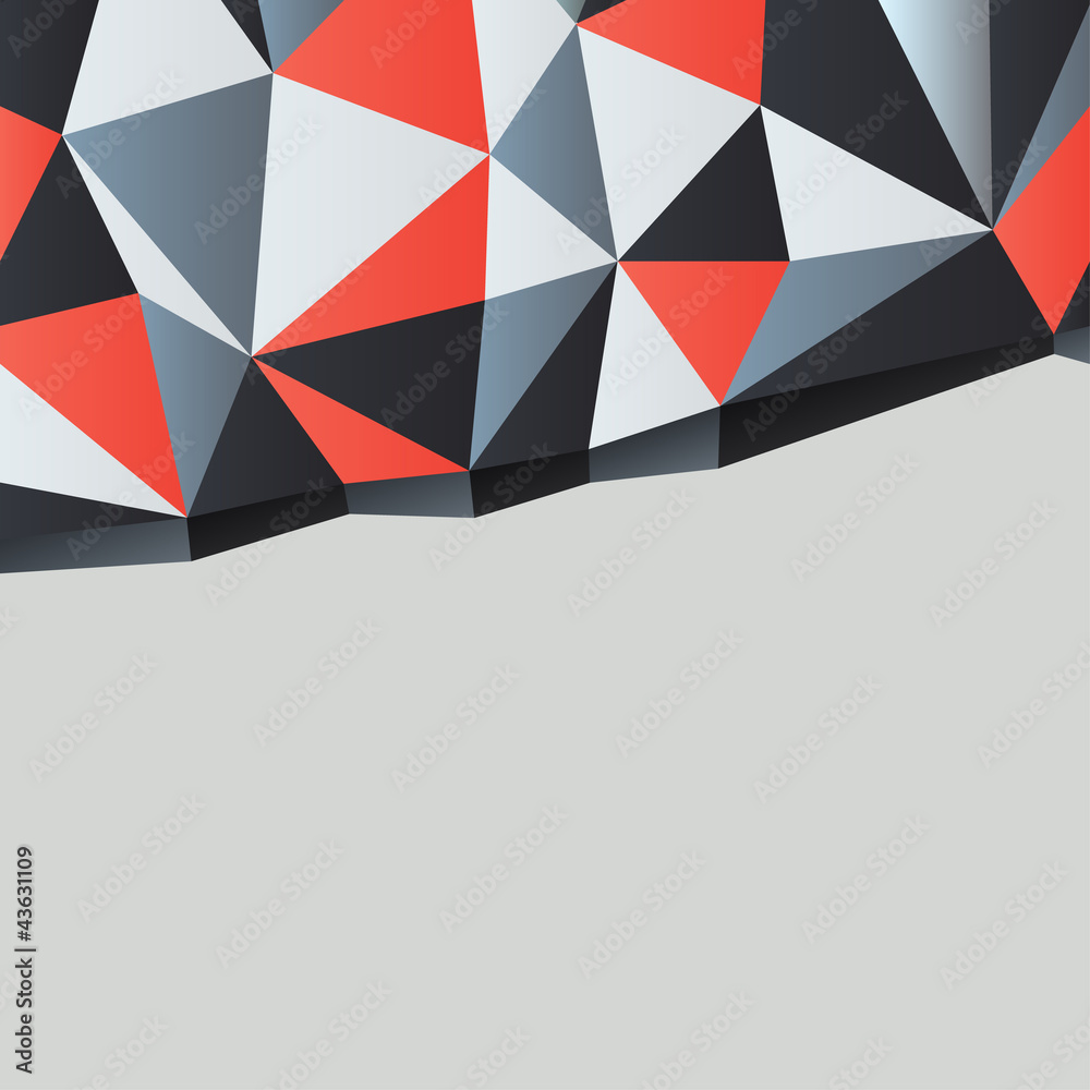 Poster Triangles background with copyspace. Vector illustration, EPS10