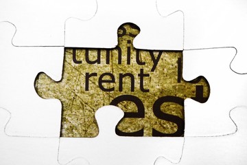 Rent puzzle concept