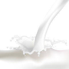 Vector Illustration of a Milk Splash