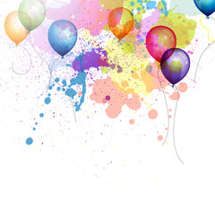 Vector Background with Balloons