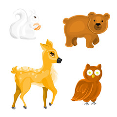 Vector Set with Forest Animals