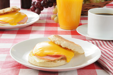 Ham and egg muffin