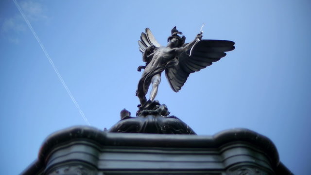 Statue of Eros in Piccadily Circus, London.