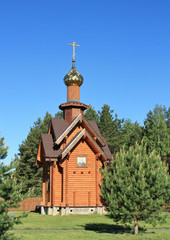 Rural landscape with church