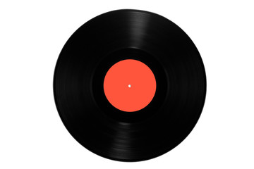 vinyl record isolated on white