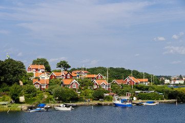 Red cottages in Br&auml;ndaholm , Sweden