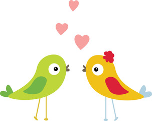 birds in love
