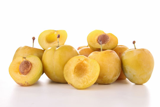 isolated yellow plum