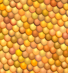 3d fish scale orange abstract pattern surface
