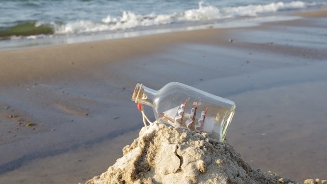 sailcloth ship in bottle
