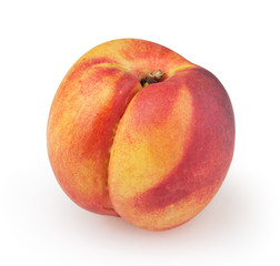 Nectarine isolated on white background with clipping path
