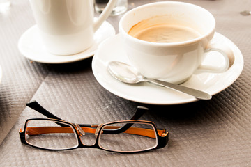 cup of hot coffee
