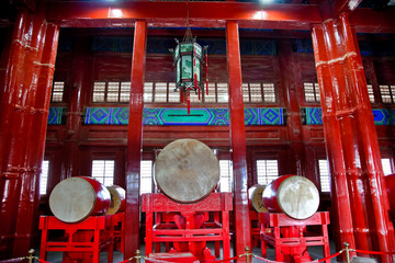 Ancient Chinese Drums Drum Tower Beijing, China