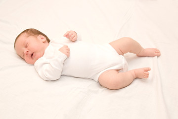 Newborn baby sleeping soundly and peacefully