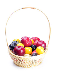 Fruits in the wicker basket