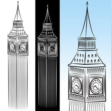 Big Ben Clock Tower Drawing