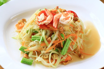Green papaya salad thai cuisine spicy delicious