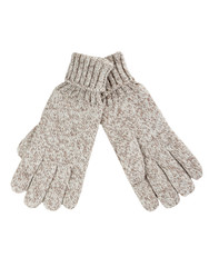 Grey knitted gloves
