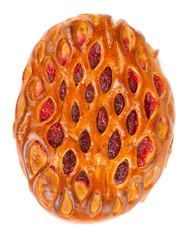 A delicious cake filled with red