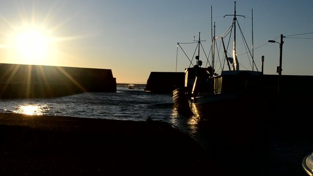 Hafenstimmung im Gegenlicht
