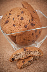 Chocolate  cookies in a small bowl