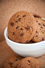 Chocolate  cookies in a small bowl