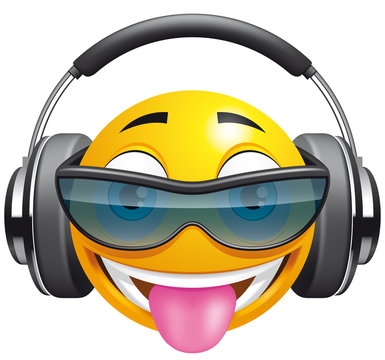 Emoticon DJ EPS 10,includes transparency,mesh and blends)