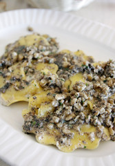 Italian ravioli with truffle